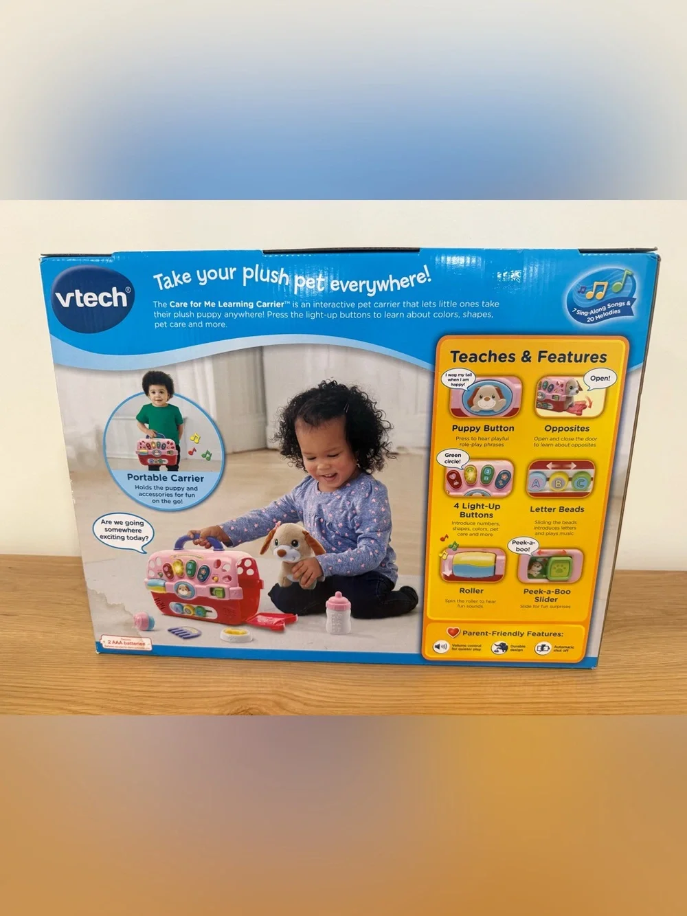 Vtech Interactive Care for Me Toy Pet Carrier with 100+ Buttons and Accessories